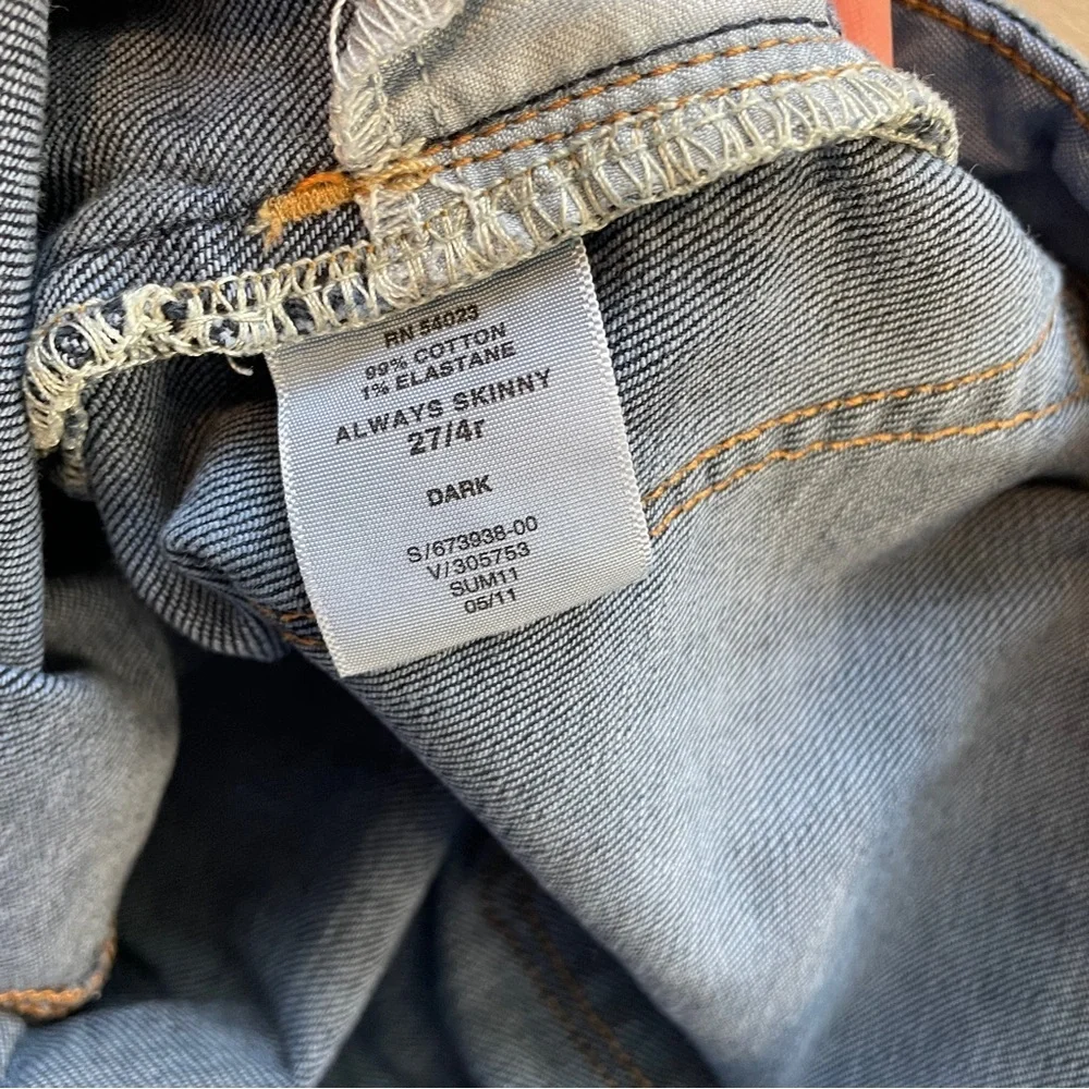 GAP always skinny low rise dark wash jeans size 4 preppy y2K 2000s